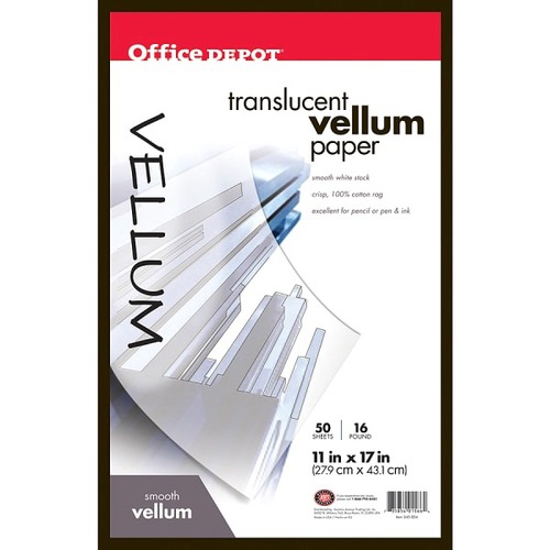 Pacon Tracing Paper, 11" x 17", 50 Sheets - 50 Sheets - 100 Pages - 16 lb Basis Weight - Ledger, Tabloid - 11" x 17"