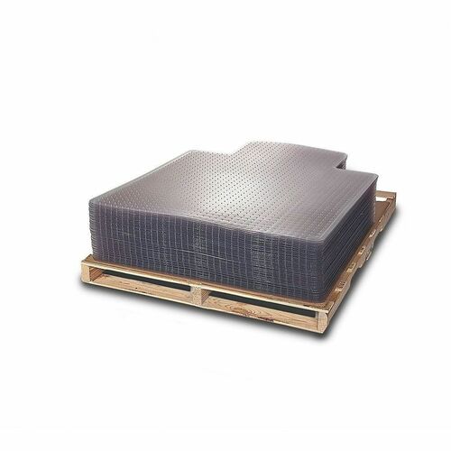 Realspace® EconoMat Chair Mats for Hard Floors, Rectangular,45" x 53" , Clear, Pack Of 50 Chair Mats - Hard Floor - 53" Length x 45" Width x 0.063" Depth x 0.060" Thickness - Rectangular - Synthetic Fiber, Vinyl - Clear - 50 / Pack