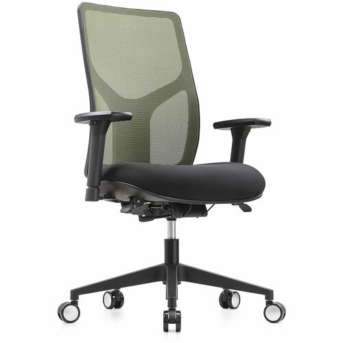 WorkPro® 4000 Series Multifunction Ergonomic Mesh/Fabric High-Back Executive Chair, Olive Green/Black, BIFMA Compliant - Olive Green Seat Color - Fabric Seat Material - Mesh Back Material - Black Frame Color - Nylon Frame Material - High Back - Armres