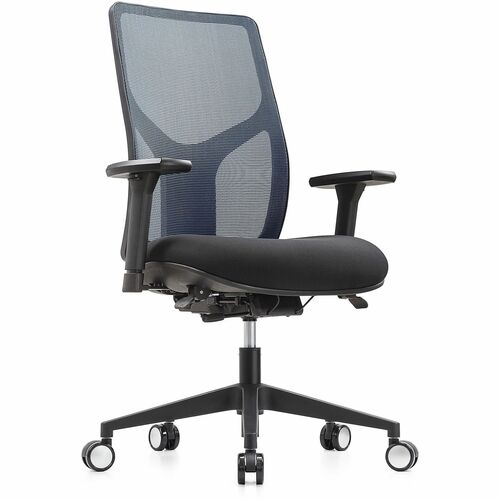 WorkPro® 4000 Series Multifunction Ergonomic Mesh/Fabric High-Back Executive Chair, Blue/Black, BIFMA Compliant - Blue Seat Color - Fabric Seat Material - Mesh Back Material - Black Frame Color - Nylon Frame Material - High Back - Armrest - 1 Each