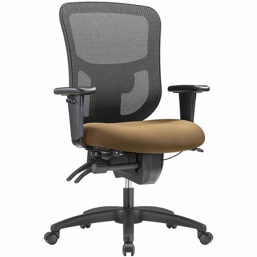 WorkPro® 9500XL Series Big & Tall Ergonomic Mesh/Premium Fabric Mid-Back Chair, Black/Beige, BIFMA Compliant - Beige Seat Color - Fabric Seat Material - Mesh Back Material - Black Frame Color - Nylon Frame Material - Mid Back - Armrest - 1 Each