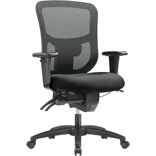 WorkPro® 9500XL Series Big & Tall Ergonomic Mesh/Premium Fabric Mid-Back Chair, Black/Gray, BIFMA Compliant - Gray Seat Color - Fabric Seat Material - Mesh Back Material - Black Frame Color - Nylon Frame Material - Mid Back - Armrest - 1 Each