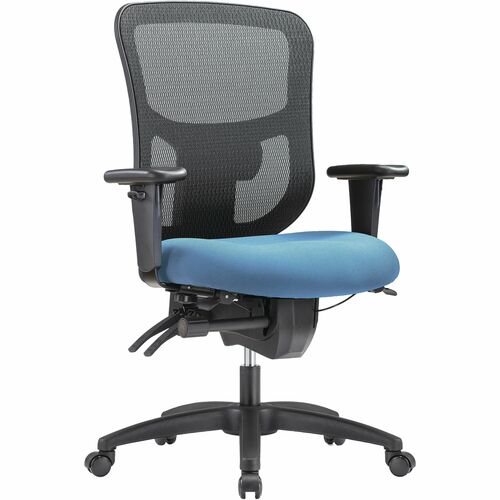 WorkPro® 9500XL Series Big & Tall Ergonomic Mesh/Premium Fabric Mid-Back Chair, Black/Sky Blue, BIFMA Compliant - Sky Blue Seat Color - Fabric Seat Material - Mesh Back Material - Black Frame Color - Nylon Frame Material - Mid Back - Armrest - 1 Each