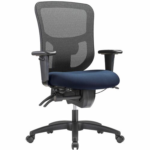 WorkPro® 9500XL Series Big & Tall Ergonomic Mesh/Premium Fabric Mid-Back Chair, Black/Navy, BIFMA Compliant - Navy Seat Color - Fabric Seat Material - Mesh Back Material - Black Frame Color - Nylon Frame Material - Mid Back - Armrest - 1 Each