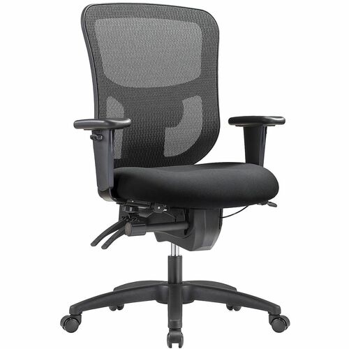 WorkPro® 9500XL Series Big & Tall Ergonomic Mesh/Premium Fabric Mid-Back Chair, Black/Black, BIFMA Compliant - Black Seat Color - Fabric Seat Material - Mesh Back Material - Black Frame Color - Nylon Frame Material - Mid Back - Armrest - 1 Each