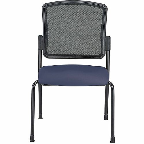 WorkPro® Spectrum Series Mesh/Vinyl Stacking Guest Chair with Antimicrobial Protection, Armless, Grape, Set Of 2 Chairs, BIFMA Compliant - Grape Seat Color - Vinyl, Fabric Seat Material - Mesh Back Material - Black Frame Color - Steel Frame Material -