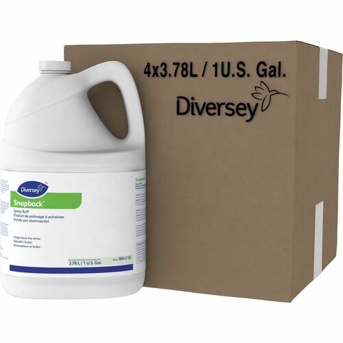 Diversey SnapbackTM Spray Buff - Ready-To-Use - 128 fl oz (4 quart) - Mild, Pleasant, Characteristic Scent - 4 / Container - Straw