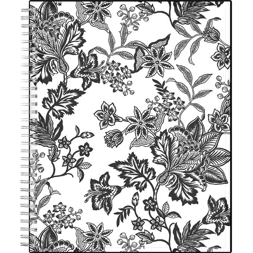 Blue Sky 2021-2022 Analeis 8x10 Monthly Planner - Academic - Monthly - 12 Month - July 2021 - June 2022 - 1 Month Double Page Layout - 8" x 10" White Sheet - Twin Wire - Silver, Clear - Paper - White, Black Cover - 10" Height x 8" Width - Appointment Sche