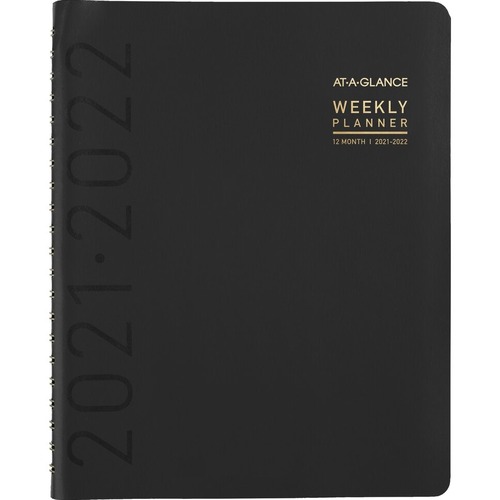 At-A-Glance Contempo Academic 2021-2022 Weekly Monthly Planner, Black, Large, 8 1/4" x 11" - Large Size - Academic - Julian Dates - Monthly, Weekly - 12 Month - July 2021 - June 2022 - 8:00 AM to 5:30 PM - Half-hourly - Monday - Friday - 1 Week, 1 Month D