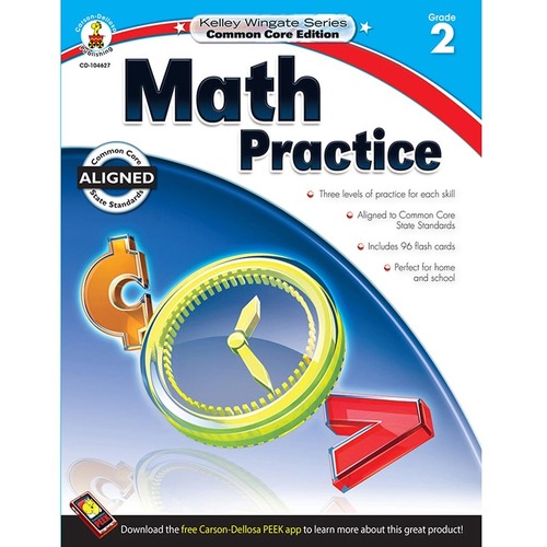 Carson Dellosa Education Kelley Wingate Math Practice Workbook, Grade 2 Printed Book - Grade 2
