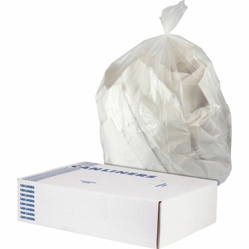 Heritage Trash Bag - 16 gal Capacity - 24" Width - 0.90 mil (23 Micron) Thickness - Low Density - Clear - Low Density Polyethylene (LDPE), Resin - 500/Case - Garbage Can, Industrial