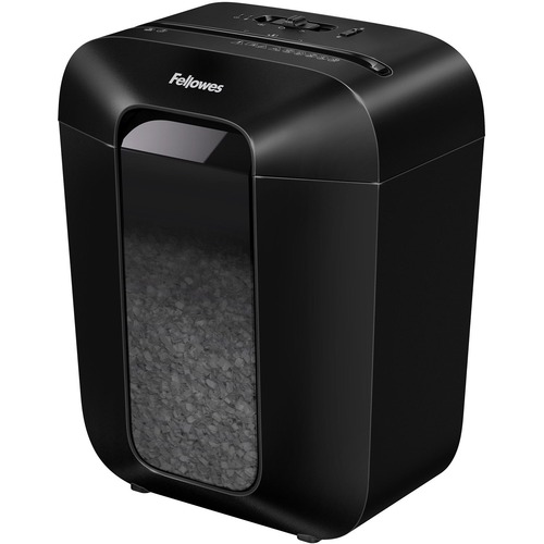 Fellowes Powershred LX41 8 Sheet Micro-Cut Shredder - Micro Cut - 8 Per Pass - for shredding Staples, Paper Clip, Credit Card - 0.2" x 0.5" Shred Size - P-4 - 5 Minute Run Time - 30 Minute Cool Down Time - 16.66 L Wastebin Capacity - Black