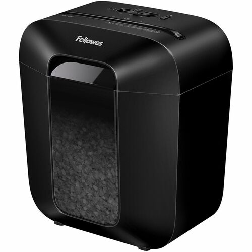 Fellowes LX25M Paper Shredder - Micro Cut - 6 Per Pass - for shredding Paper, Paper Clip, Staples, Credit Card - 0.156" x 0.500" Shred Size - P-4 - 10 ft/min - 9" Throat - 5 Minute Run Time - 30 Minute Cool Down Time - 3 gal Wastebin Capacity