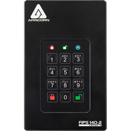Apricorn Aegis Fortress L3 20 TB Portable Rugged Solid State Drive - External - TAA Compliant - USB 3.2 (Gen 1) Type A - 256-bit Encryption Standard - 3 Year Warranty