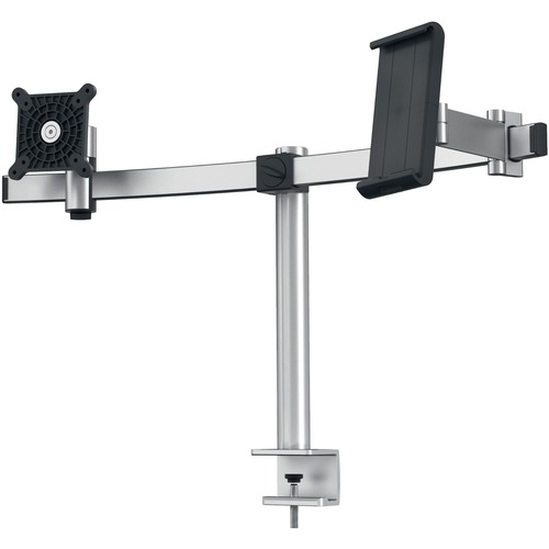 DURABLE Mounting Arm for Monitor, Tablet - Silver - Height Adjustable - 1 Display(s) Supported - 34" Screen Support - 17.64 lb Load Capacity - 75 x 75, 100 x 100 - Aluminum, Plastic - 1 Each