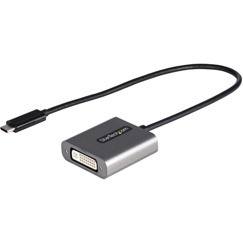 StarTech.com USB C to DVI Adapter, 1920x1200p, USB Type-C to DVI-D Adapter Dongle, USB-C to DVI Display/Monitor Video Converter, 12" Cable - USB-C to DVI-D adapter/converter single-link (DVI-I connector digital only) - 4K 30Hz (on monitors/displays with H - Connector Adapters - STCCDP2DVIEC