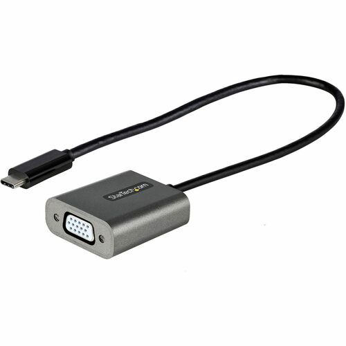 StarTech.com USB C to VGA Adapter, 1080p USB Type-C to VGA Adapter Dongle, USB-C to VGA Monitor/Display Video Converter, 12" Long Cable - USB-C to VGA adapter dongle supports 1920x1200p/1080p/HBR2 - 12in long cable - Tested with a range of VGA monitors/di