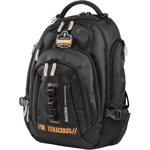 Ergodyne Arsenal 5144 Carrying Case (Backpack) Notebook - Black - Water Resistant Back, Crush Proof Top - 1200D Ballistic Polyester Body - Shoulder Strap - 20" Height x 8" Width x 14" Depth - 1 Each