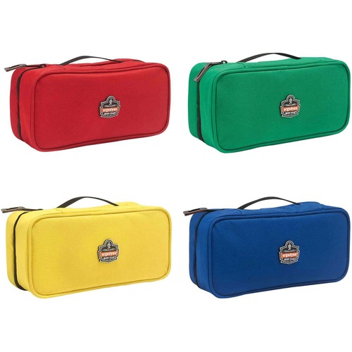 Ergodyne Arsenal 5875K Carrying Case Tools - Yellow, Green, Blue, Red - Water Resistant Back - 600D Polyester Body - 3.5" Height x 4.5" Width x 10" Depth - Large Size - 4 Pack
