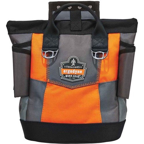 Ergodyne Arsenal 5527 Carrying Case (Pouch) Tools, Cell Phone - Orange - Abrasion Resistant - 1680D Ballistic Polyester Body - Fabric Interior Material - D-ring, Handle - 11.5" Height x 6" Width x 10" Depth - 1 Each