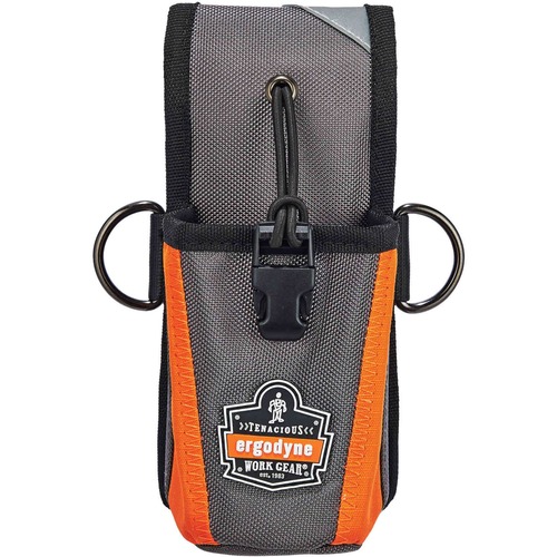 Ergodyne Arsenal 5561 Small Tool and Radio Holster with Belt Loop - 1 Each - 5 lb Load Capacity - Buckle Attachment - 2.5" Width x 4.5" Length - Gray