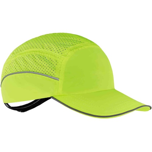 Skullerz 8955 Lightweight Bump Cap Hat - Recommended for: Industrial, Mechanic, Factory, Home, Baggage Handling - Bump, Scrape, Head Protection - Lime - Comfortable, Impact Resistant, Machine Washable, Removable, Lightweight, Vented, Reflective, Durable, 