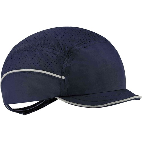 Skullerz 8955 Lightweight Bump Cap Hat - Recommended for: Industrial, Mechanic, Factory, Home, Baggage Handling - Bump, Scrape, Head Protection - Navy - Comfortable, Impact Resistant, Machine Washable, Removable, Lightweight, Vented, Reflective, Durable, 