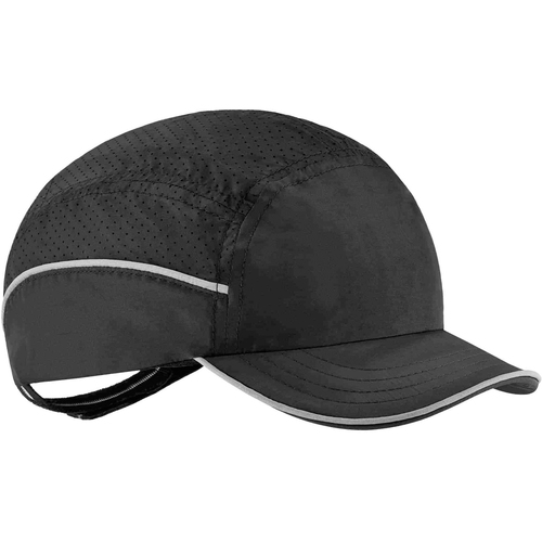 Skullerz 8955 Lightweight Bump Cap Hat - Recommended for: Industrial, Mechanic, Factory, Home, Baggage Handling - Bump, Scrape, Head Protection - Black - Comfortable, Impact Resistant, Machine Washable, Removable, Lightweight, Vented, Reflective, Durable,