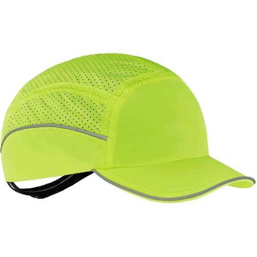 Skullerz 8955 Lightweight Bump Cap Hat - Recommended for: Industrial, Mechanic, Factory, Home, Baggage Handling - Bump, Scrape, Head Protection - Lime - Comfortable, Impact Resistant, Machine Washable, Removable, Lightweight, Vented, Reflective, Durable, 
