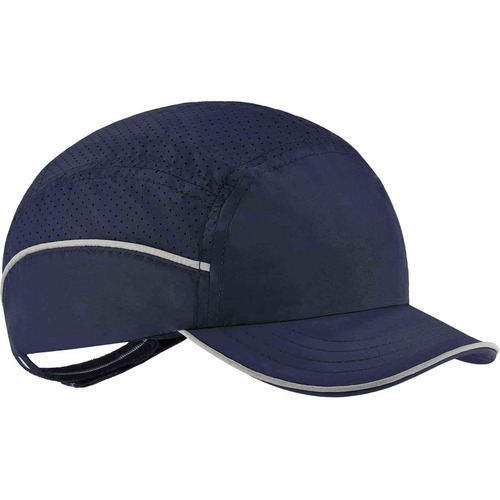 Skullerz 8955 Lightweight Bump Cap Hat - Recommended for: Industrial, Mechanic, Factory, Home, Baggage Handling - Bump, Scrape, Head Protection - Navy - Comfortable, Impact Resistant, Machine Washable, Removable, Lightweight, Vented, Reflective, Durable, 