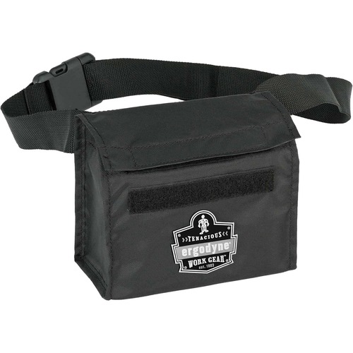 Ergodyne Arsenal 5180 Carrying Case (Waist Pack) Half Mask Respirator - Black - 420D Nylon Body - Waist Strap - 6.5" Height x 3.5" Width x 8.5" Depth - 1 Each