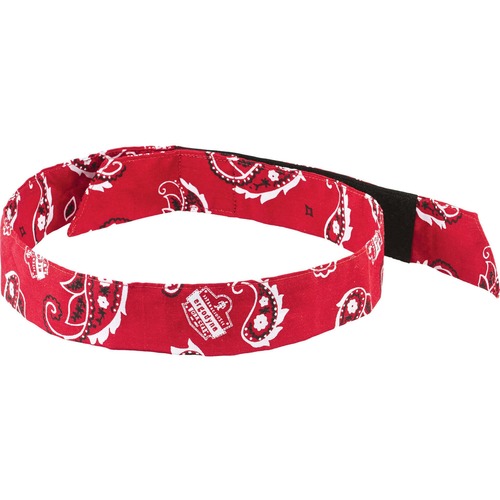 Chill-Its 6705 Evaporative Cool Bandana - 24 / Carton - Red - Acrylic, Polymer