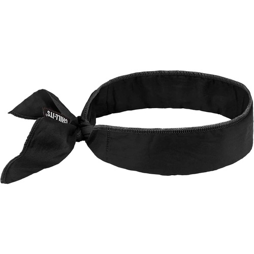 Chill-Its 6702 Cooling Bandana - 12 / Carton - Black - Polymer