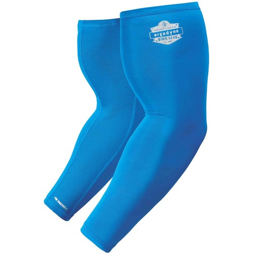 Chill-Its 6690 Cooling Arm Sleeves - 16.90" Length - Blue - Fabric - Durable, Comfortable, UV Protection, Abrasion Resistant, Moisture Wicking, Anti-odor, Machine Washable, Chemical-free, Stretchable