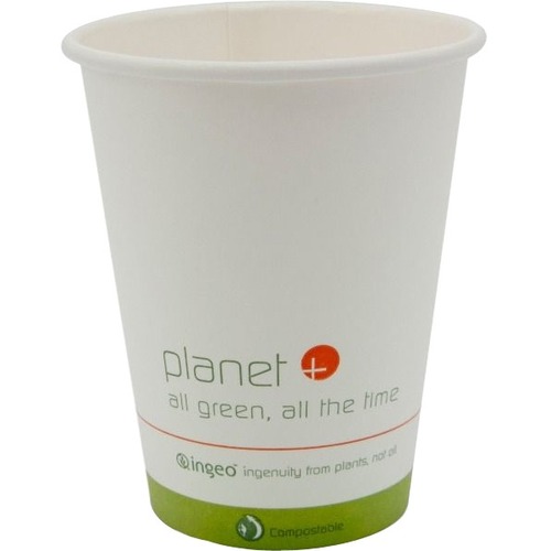 Stout - 8 oz paper hot cups with PLA lining - Standard hot drink size - Leak resistant - Durable paper - 1000 per case