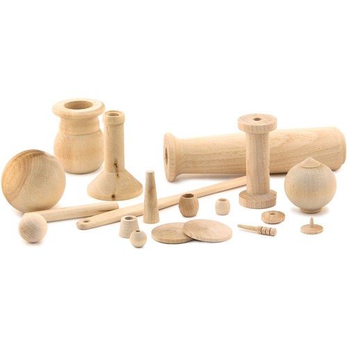 Hygloss Wood Turnings - Multipurpose - Recommended For 3 Year - Hardwood - Wooden Craft Supplies - HYX95025