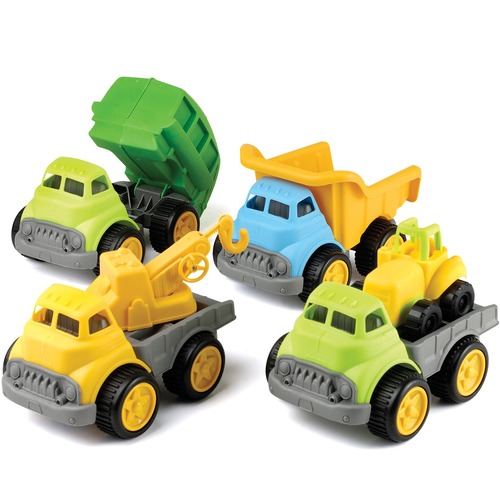 Playwell Plastic Construction Trucks - 4 / Set - Assorted