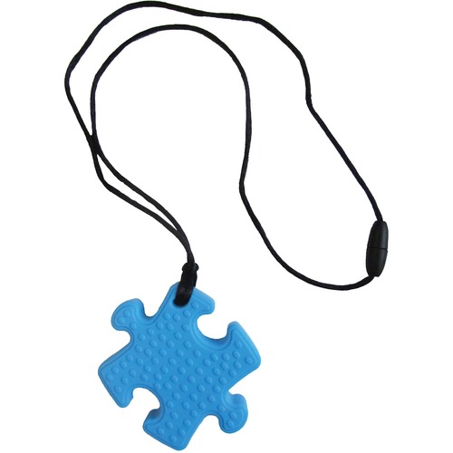 fdmt Puzzle Chewelry - Skill Learning: Sensory, Concentration, Chewing, Motor Skills, Exploration - Blue