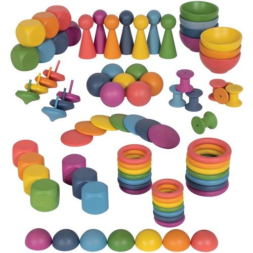 TickiT Rainbow Wooden Super Set - Counting & Sorting - LAD73979