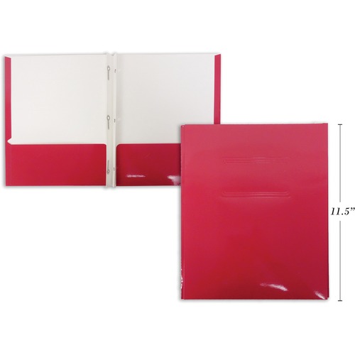 Link Product Report Cover - 100 Sheet Capacity - 3 x Prong Fasteners - 2 Pockets - Red - Report Covers - SLHSL43801