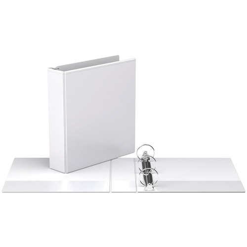 Davis Easyview Ring Binder - 2" Binder Capacity - Letter - 8 1/2" x 11" Sheet Size - Round Ring Fastener(s) - White - Recycled - Spine, Clear Overlay, Ink-transfer Resistant, Finger Trigger - 1 Each - Binders & Accessories - RGO841300