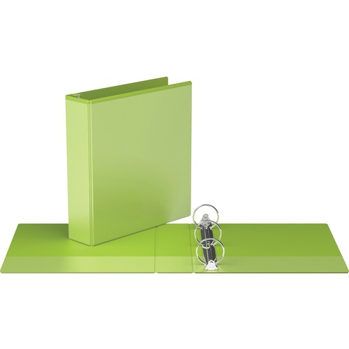 Davis Easyview Ring Binder - 2" Binder Capacity - Letter - 8 1/2" x 11" Sheet Size - Round Ring Fastener(s) - Lime Green - Recycled - Spine, Clear Overlay, Ink-transfer Resistant, Finger Trigger - 1 Each