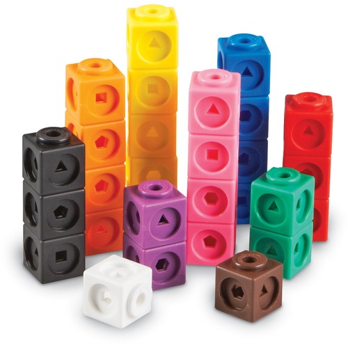 Learning Resources MathLink Cubes (Set of 100) - Skill Learning: Mathematics, Stacking, Counting, Grouping, Geometry, Visual, Tactile Discrimination, Measurement, Addition, Subtraction, Graphing, ... - 100 Pieces - Geometry - LRN4285