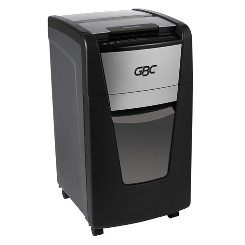 GBC AutoFeed+ Small Office Shredder, 230X, Super Cross-Cut, 230 Sheets - Continuous Shredder - Super Cross Cut - 10 Per Pass - for shredding Credit Card, Paper Clip, Staples, Paper - P-4 - 30 Minute Run Time - 60.57 L Wastebin Capacity - Black - Cross-Cut/Confetti-Cut Shredders - GBCWSM1757606