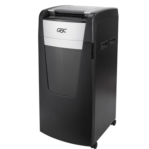 GBC AutoFeed+ Large Office Shredder, 750M, Micro-Cut, 750 Sheets - Continuous Shredder - Micro Cut - 15 Per Pass - for shredding Credit Card, Paper Clip, Staples, Paper - P-5 - 4 Hour Run Time - 140.06 L Wastebin Capacity - Black - Micro-Cut Shredders - GBCWSM1757613