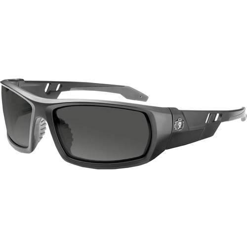 Skullerz Odin Smoke Lens Safety Glasses - Recommended for: Sport, Shooting, Boating, Hunting, Fishing, Skiing, Construction, Landscaping, Carpentry - UVA, UVB, UVC, Debris, Dust Protection - Smoke Lens - Matte Black Frame - Scratch Resistant, Durable, Non