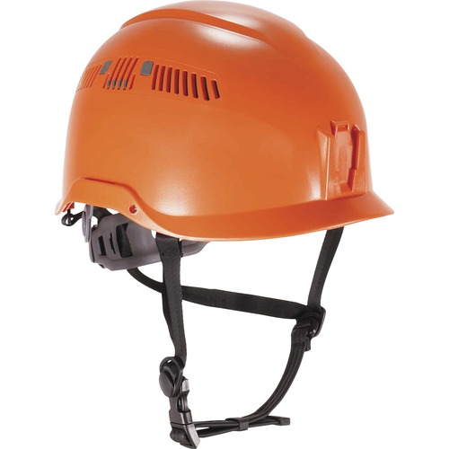 Skullerz 8975 Class C Safety Helmet - Recommended for: Construction, Utility, Oil & Gas, Forestry, Mining, General Purpose, Climbing - Impact, Odor, Eye, Overhead Falling Objects, Head Protection - Orange - Comfortable, Breathable, Machine Washable, Flexi