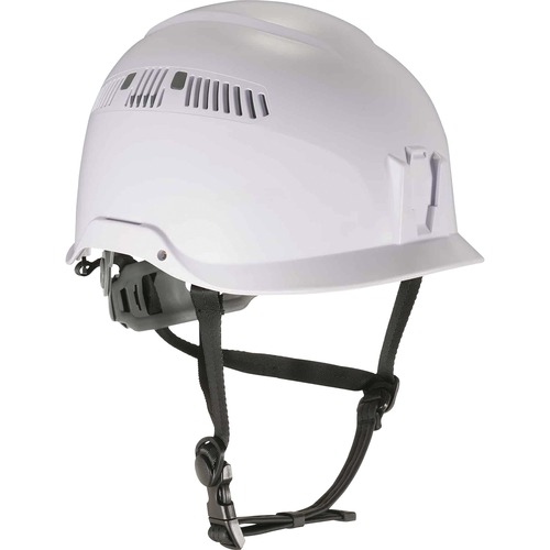 Skullerz 8975 Class C Safety Helmet - Recommended for: Construction, Utility, Oil & Gas, Forestry, Mining, General Purpose, Climbing - Impact, Odor, Eye, Overhead Falling Objects, Head Protection - White - Comfortable, Breathable, Machine Washable, Flexib