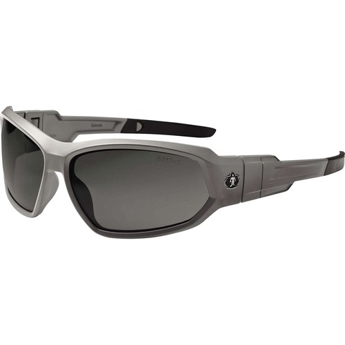 Skullerz Loki AF Clear Safety Glasses - Matte Gray Frame/Smoke Lens