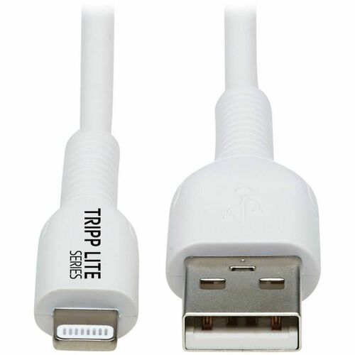 Tripp Lite Safe-IT USB-A to Lightning Sync/Charge Antibacterial Cable (M/M), MFi Certified, White, 3 m (9.8 ft.) - 9.84 ft Lightning/USB Data Transfer Cable for iPhone, iPad, iPod, Computer, Wall Charger, Car Charger, Notebook, External Hard Drive - First